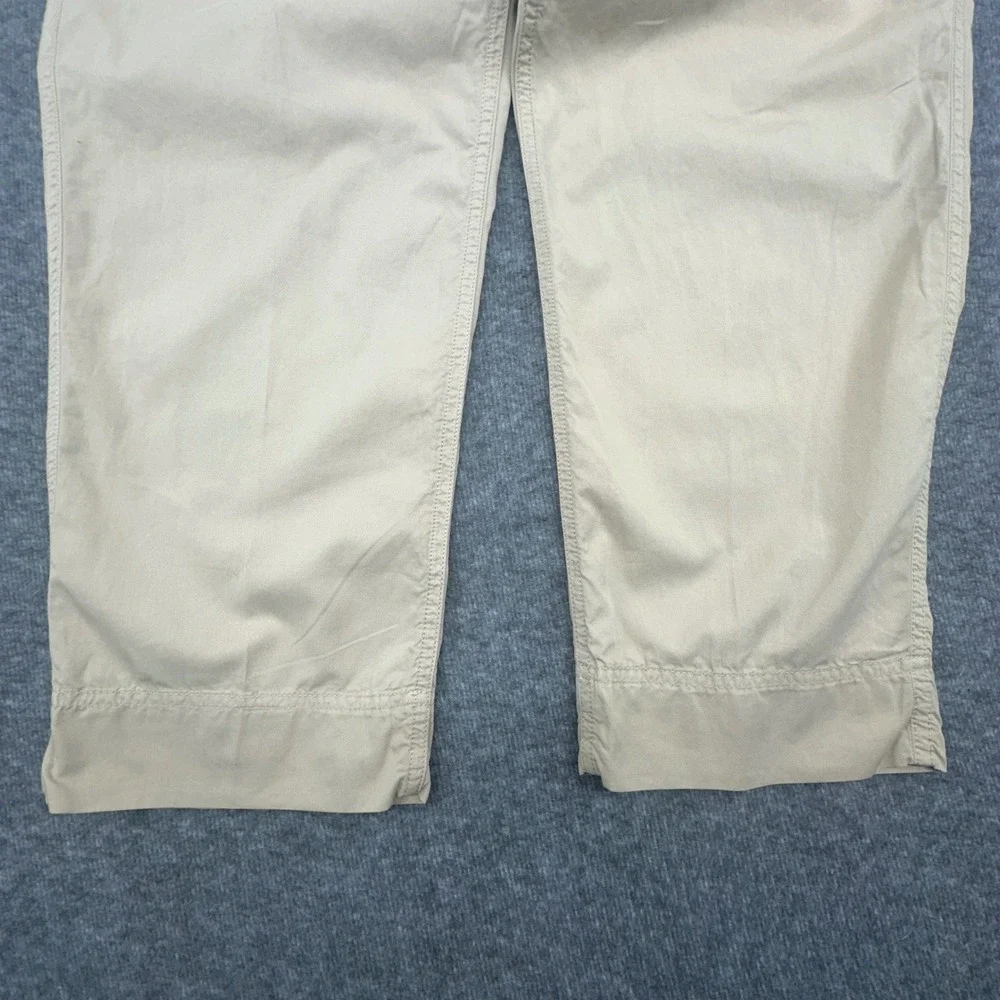 Lauren Ralph Lauren Khaki Tan Utility Crop Pants Straight Leg Size 6 - Picture 8 of 9